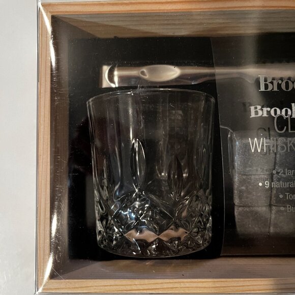 Whisey Gift Set -- (Glasses, Cooling Stones, Tongs) by Brookstone (men/x/NEW) - Picture 13 of 16